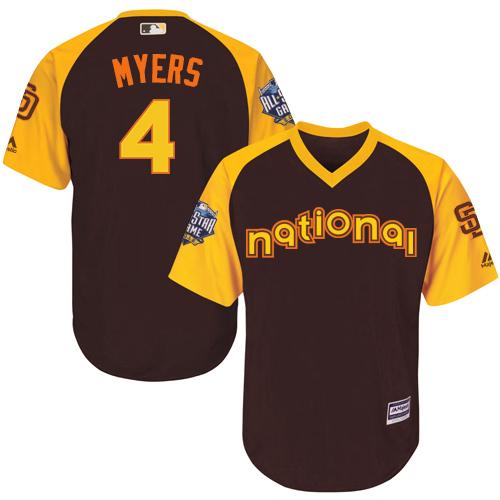 Padres #4 Wil Myers Brown 2016 All-Star National League Stitched Youth MLB Jersey